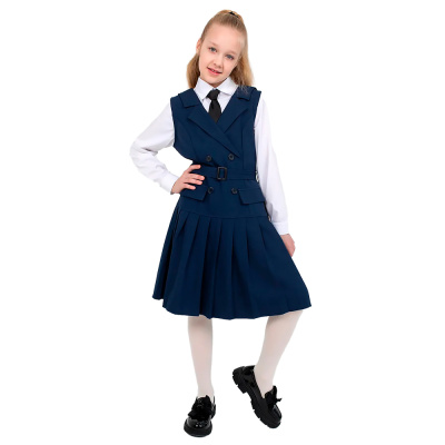 Сарафан школьный Синяя Мода W9802A-G39 синий 1